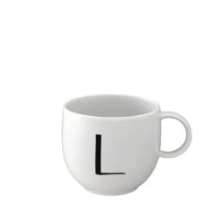 Becher L Letters In Weiß