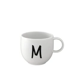 Becher M Letters In Weiß