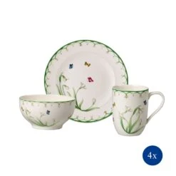 Villeroy & Boch Frühstücks-Set, 12tlg, Für 4 Pers Colourful Spring In Grün