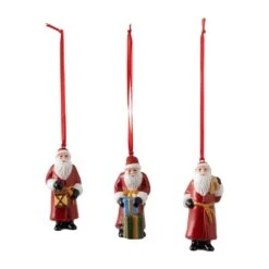 Villeroy & Boch Ornamente Santa Claus, Set 3tlg. Nostalgic Ornaments In Bunt