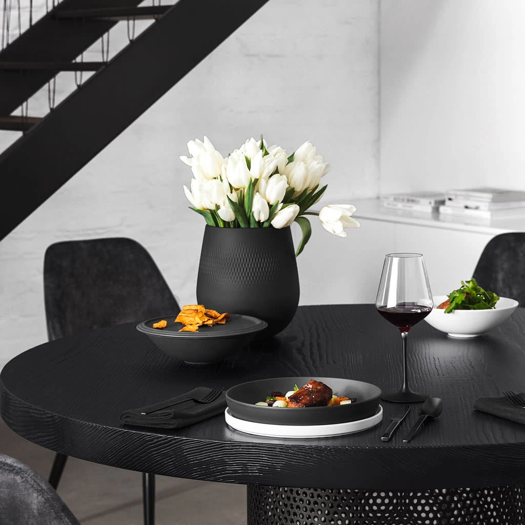 Vase Carré groß Manufacture Collier noir in schwarz Villeroy & Boch Vase Carré Groß Manufacture Collier Noir In Schwarz -Villeroy & Boch villeroy and boch vase carre gross manufacture collier noir in schwarz 1